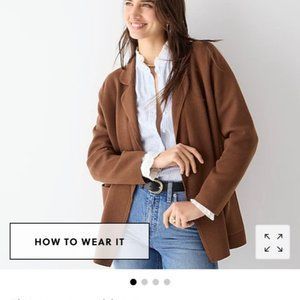 JCrew, Eloise sweater blazer, Heather Walnut, xsmall